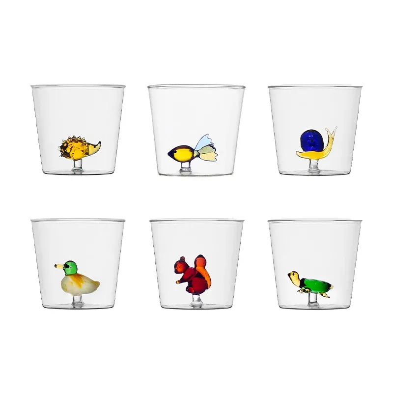 30 cl - Ichendorf Animal Farm Bicchiere Acqua in Vetro Borosilicato - Set 6 Pz Must-Have