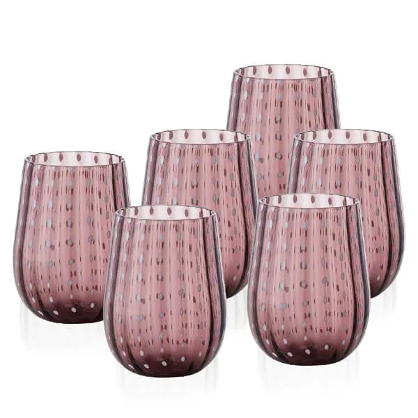 Offerta Del Giorno 40 cl - Goccia Bicchiere Acqua in Vetro - Set 6 Pezzi