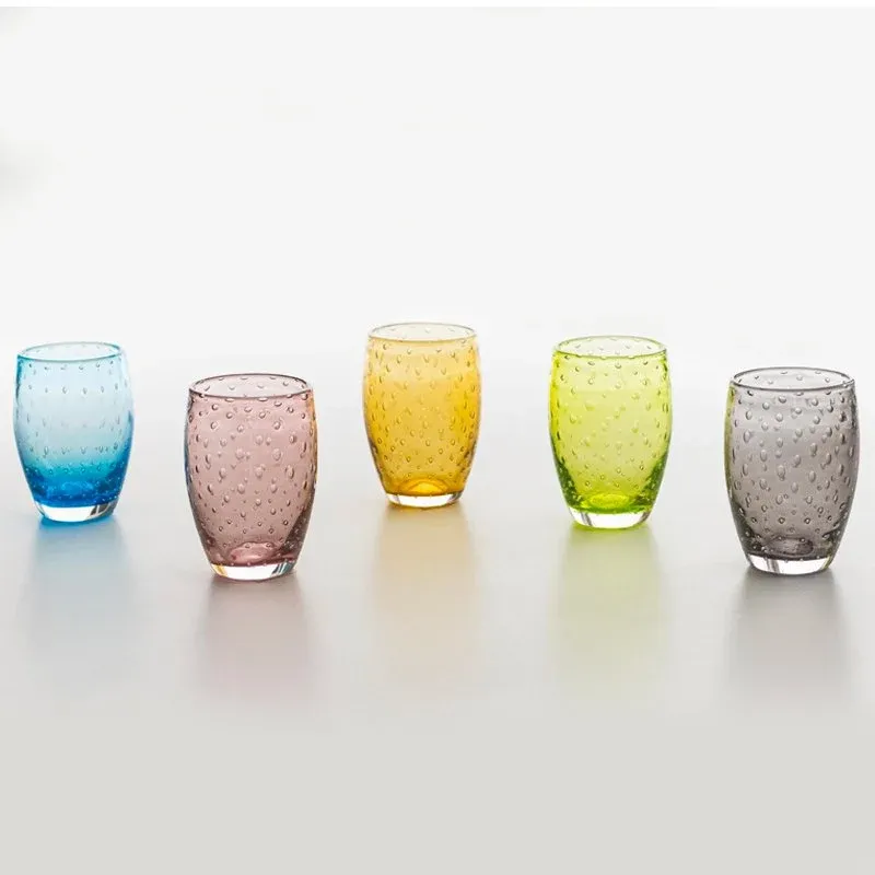35 cl - Zafferano Bolicante Bicchiere Acqua Bolle in Vetro Soffiato - Set 6 Pezzi Sconto