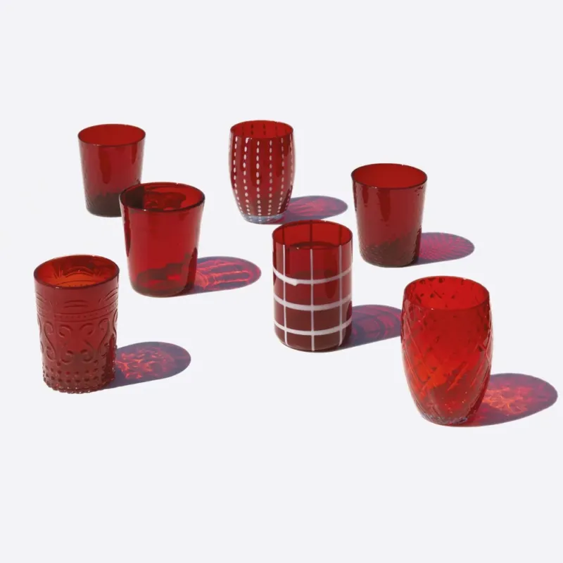 Compra Online Zafferano Melting Pot Bicchiere Acqua in Vetro - Set 6 Pezzi