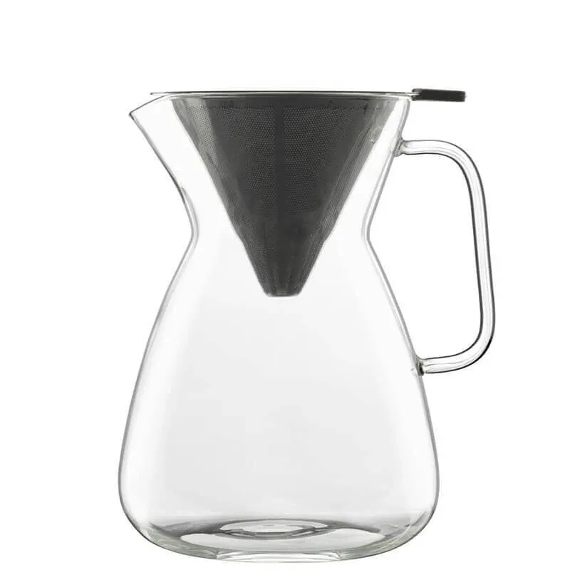Professionale 1 Litro - Bormioli Luigi Thermic Glass Caffettiera Con Filtro in Vetro Borosilicato