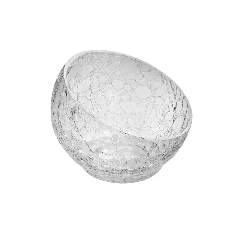 Soddisfatti O Rimborsati 18 cm - Crackle Coppa Inclinata satinata in Vetro - Set 2 Pezzi