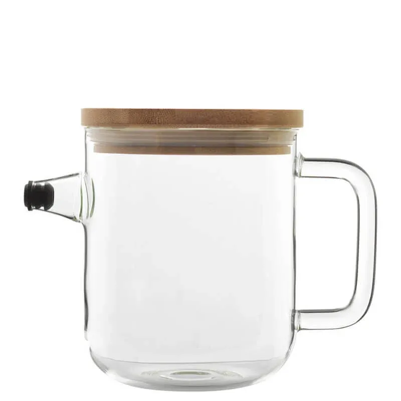 1 Litro - Bormioli Luigi Thermic Glass Teiera Con Beccuccio in Vetro Borosilicato Saldi