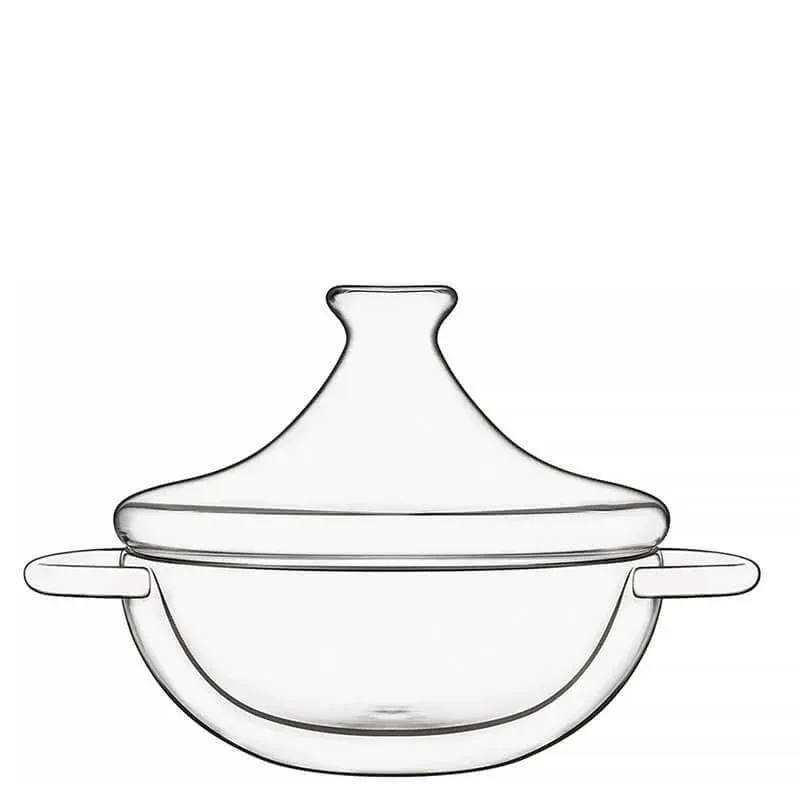 18.5 cl - Bormioli Luigi Thermic Glass Tajine in Vetro Borosilicato - Set 2 Pezzi Spedizione Espresso