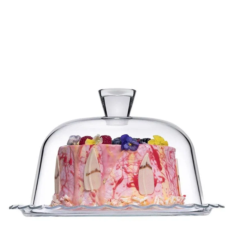 Occasione 26.4 cm - Pasabahce Petitte Patisserie Alzata Torta Con Campana in Vetro