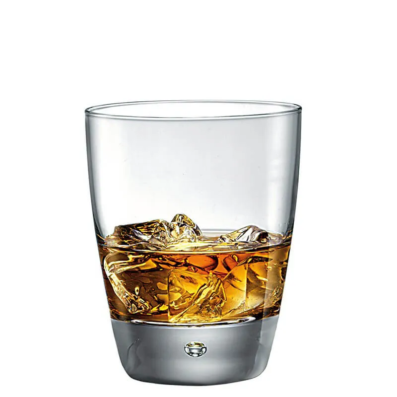 26 cl - Bormioli Rocco Luna Bicchiere Whisky in Vetro - Set 3 Pezzi Professionale