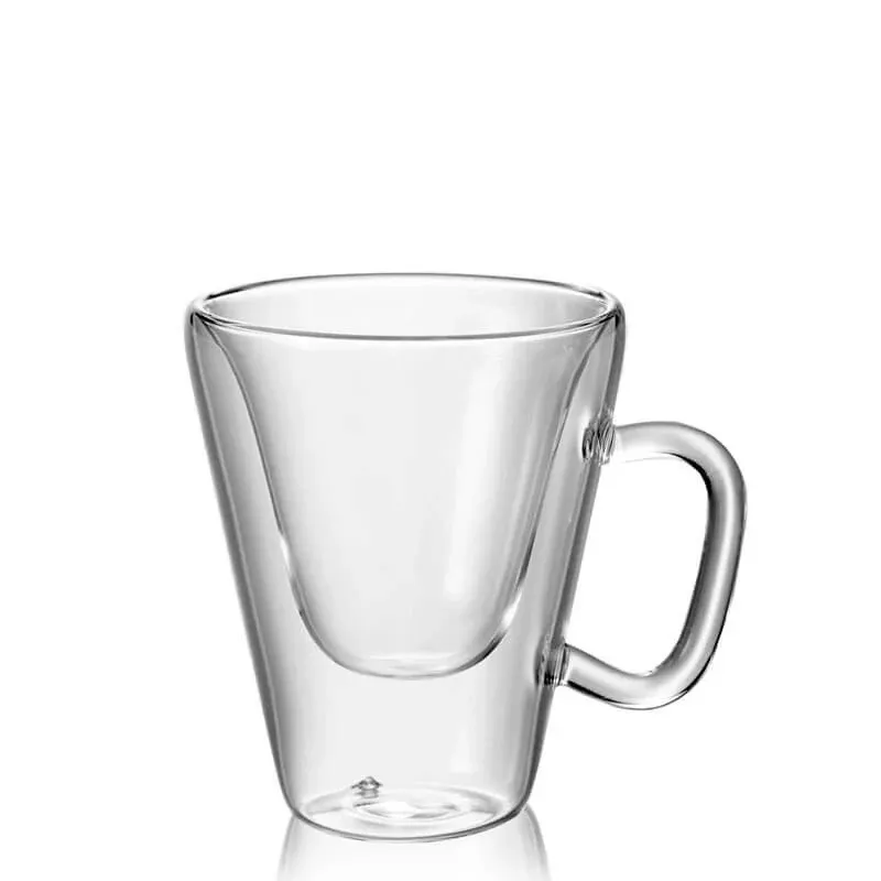 A Buon Prezzo 8.5 cl - Bormioli Luigi Thermic Glass Tazzina Caffé Costa Rica in Vetro Borosilicato - Set 2 Pezzi