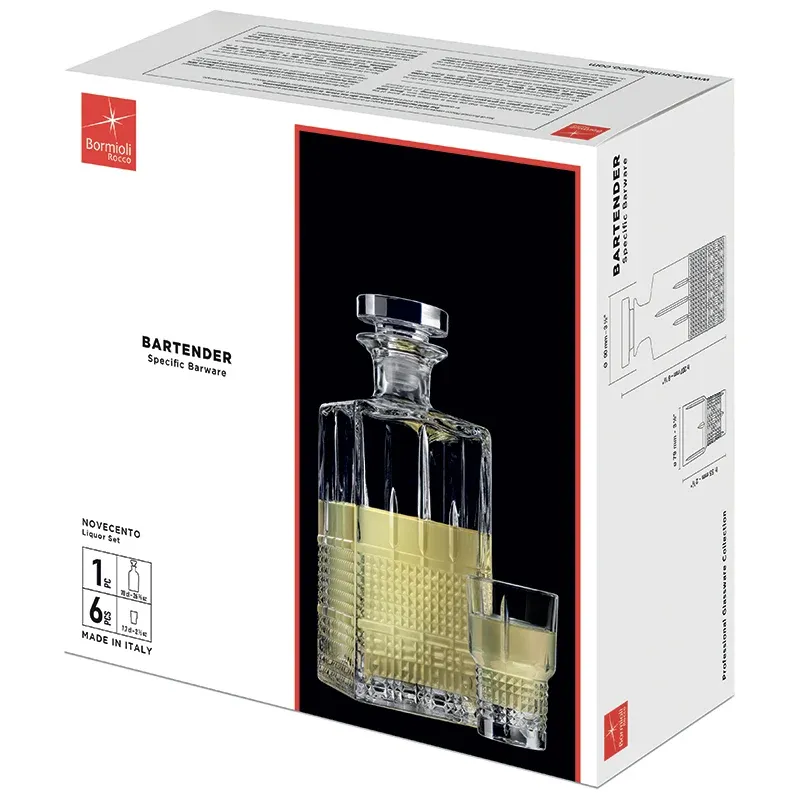 Bormioli Rocco Bartender Set Liquore in Vetro - Set 7 Pezzi Vendita Finale