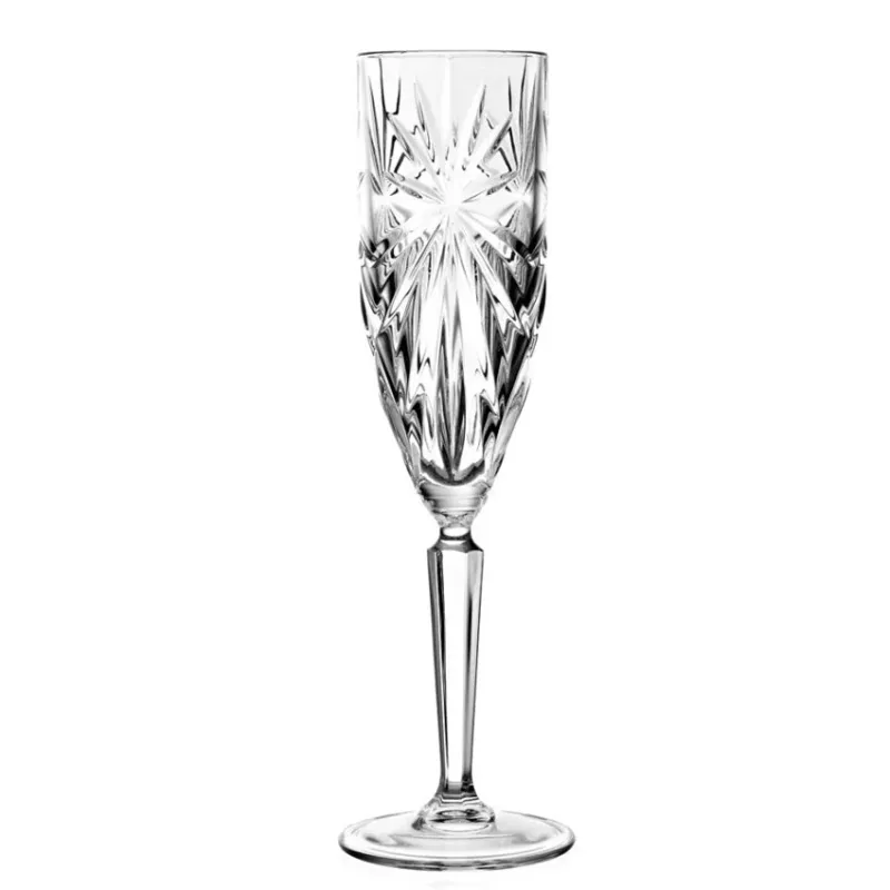 16 cl - RCR Oasis Calice Flute in Vetro - Set 6 Pezzi Prezzo Basso