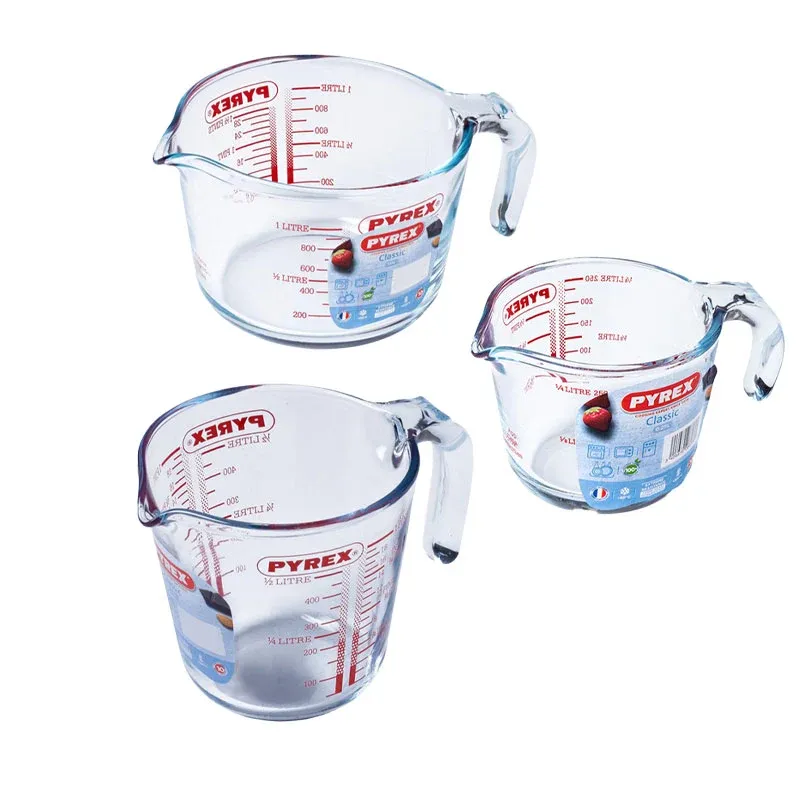 Pyrex Classic Caraffe Graduate in Vetro - Set 3 Pezzi Prezzo Scontato