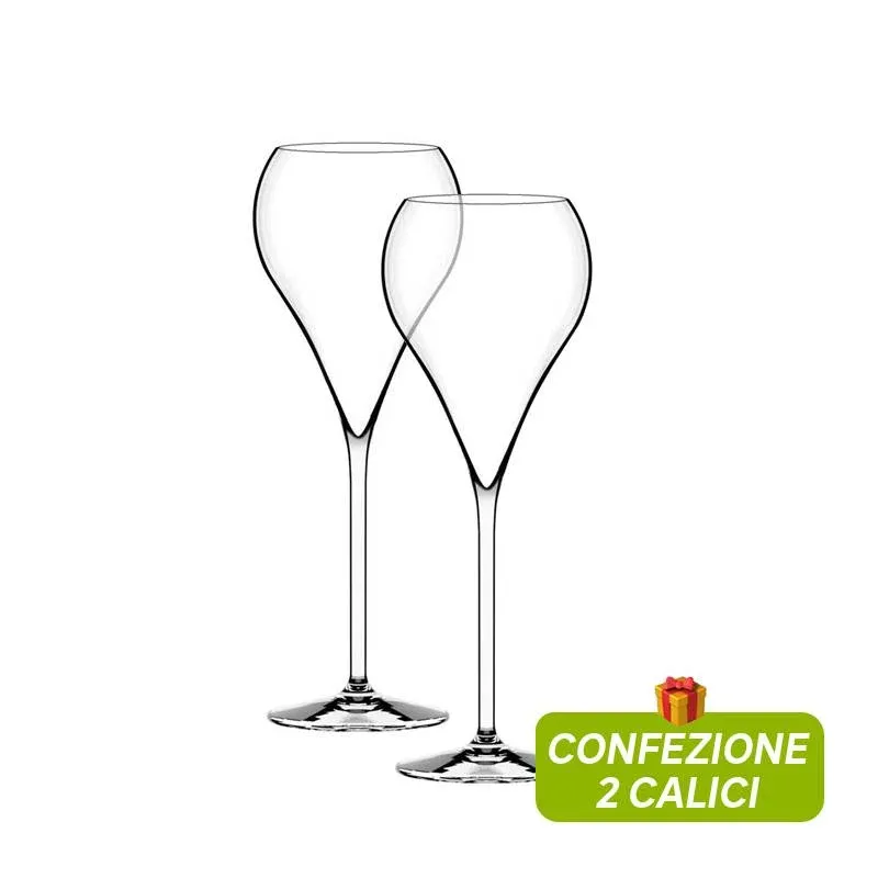 38 cl - Italesse Grand Balloon Calice Flute in Vetro - Set 2 Pezzi Offerta Speciale