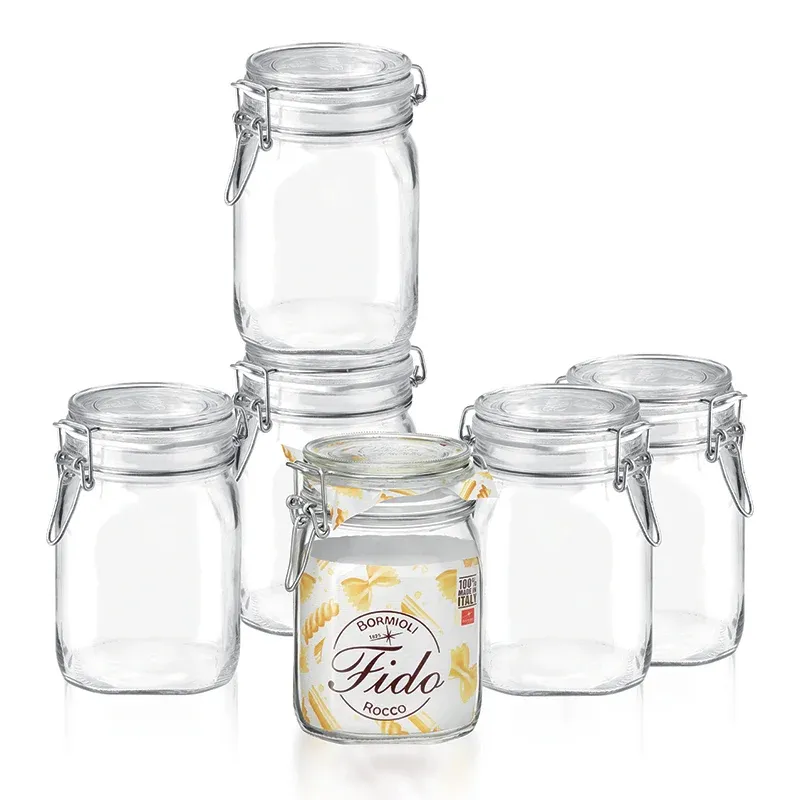 100 cl - Bormioli Rocco Fido Vasetto Ermetico In Vetro - Set 6 Pz Offerta Del Giorno