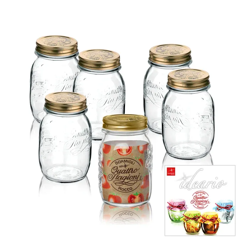 Economico 50 cl - Bormioli Rocco Quattro Stagioni Vasetto Con Ricettario - Set 6 Pz