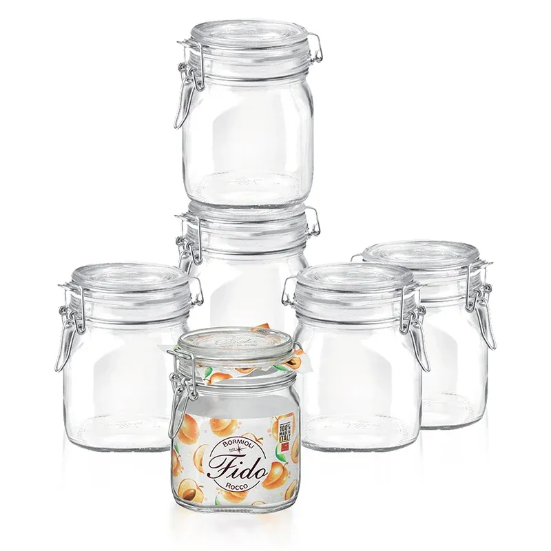Professionale 75 cl - Bormioli Rocco Fido Vasetto Ermetico In Vetro - Set 6 Pz