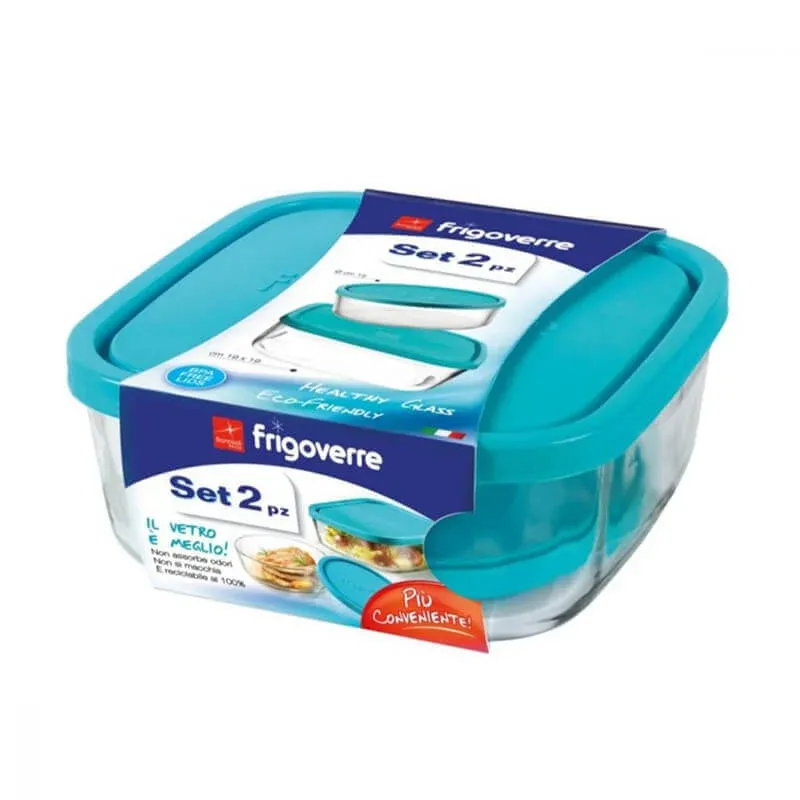 Scelto Dai Clienti Bormioli Rocco Frigoverre Classic Contenitore Per Alimenti Piccolo In Vetro Temperato - Set 2 Pz