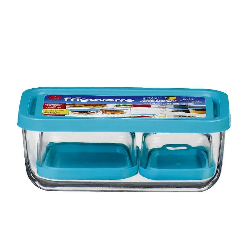 Bormioli Rocco Frigoverre Classic Contenitore Per Alimenti Rettangolare - Set 3 Pz Non Perdere