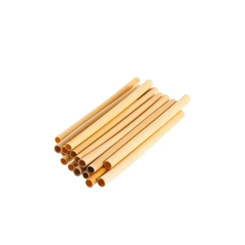 Spedito Oggi 14 cm - Paderno Cannucce 5-7 mm In Bambù Set 24 Pz