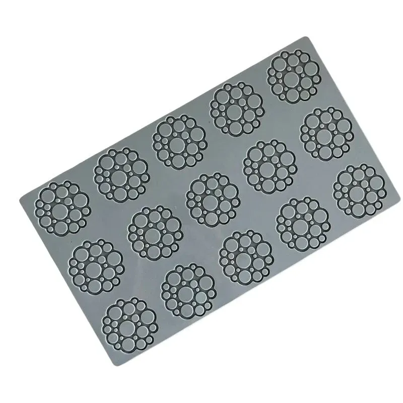 Popolare 15 Forme - Pavoni Circles 2 Stampo Decorazioni Fiori In Silicone