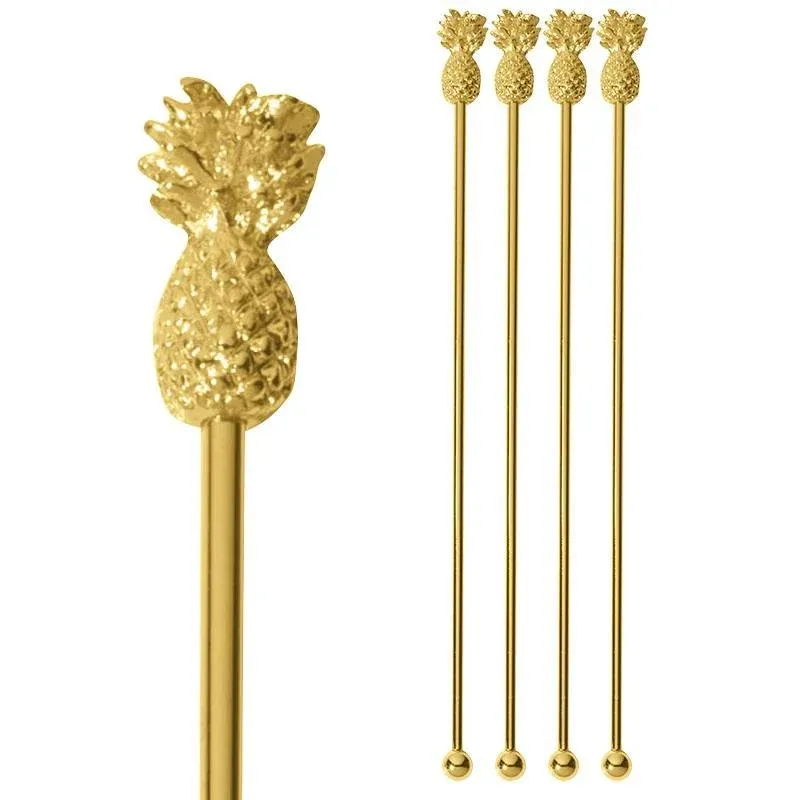 Offerta 20 cm - Paderno Bar Happy Hour Bar Spoon Ananas In Acciaio Inox Set 4 Pz