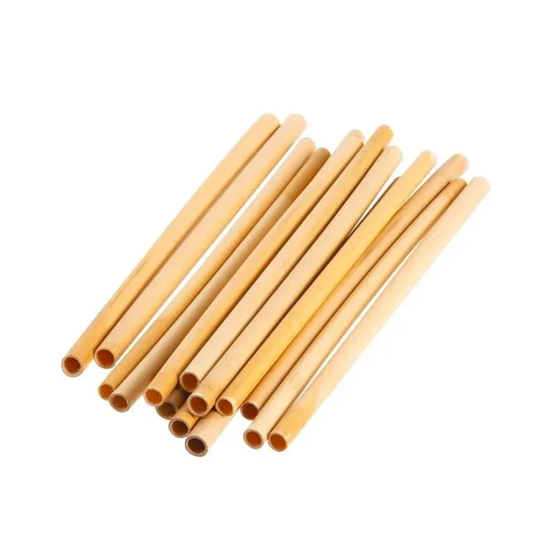 Subito Disponibile 20 cm - Paderno Cannucce 6-8 mm In Bambù Set 150 Pz