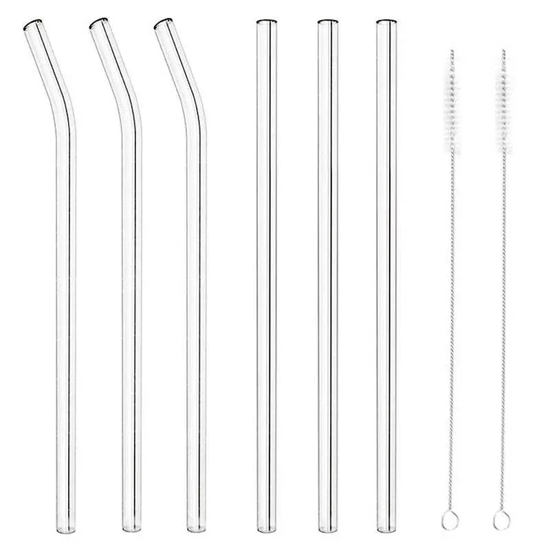 21.5 cm - Paderno Cannucce Riutilizzabili 10 mm In Vetro Set 6 Pz Promo Stagionale