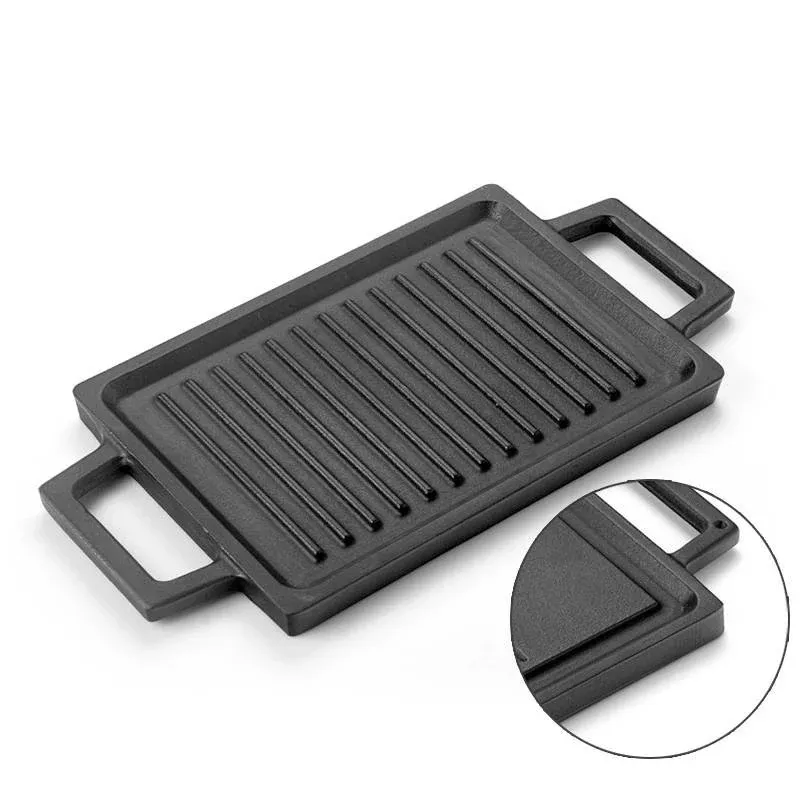 22x15 cm - Paderno Bistecchiera Grill Rettangolare In Ghisa Smaltata Reversibile Ordina Subito