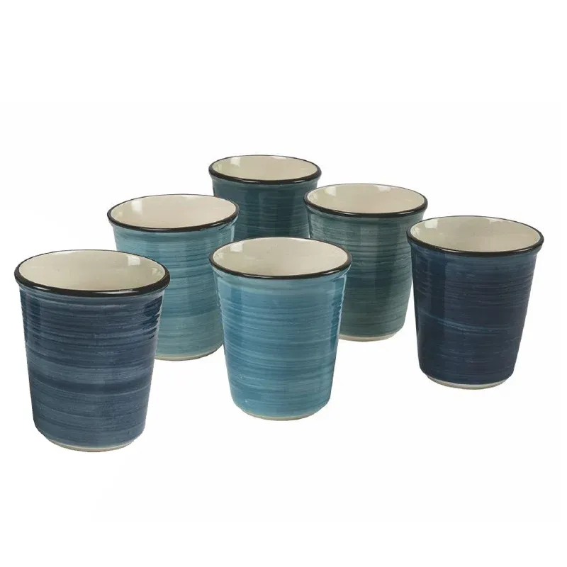 28 cl - Villa d‘Este Baita Bicchiere Acqua In Ceramica - Set 6 Pz Nuova Collezione