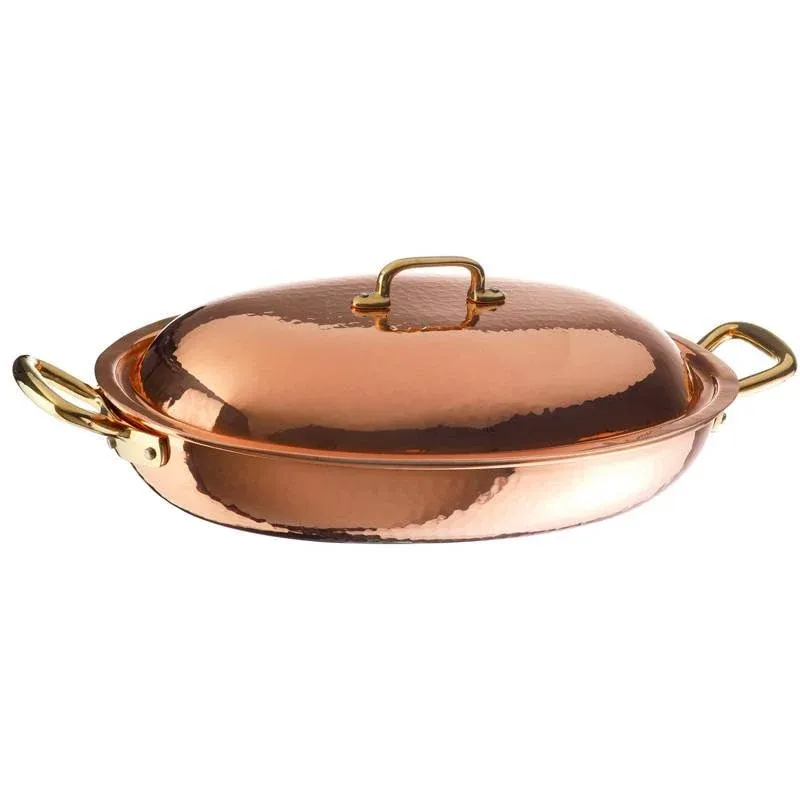 Prezzo Basso 38x26 cm - Paderno Serie 15300 Tegame Ovale In Rame
