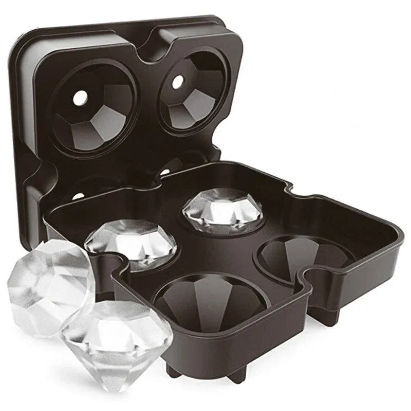 Affare 4 Forme - Paderno Stampo Diamante Ghiaccio In Silicone