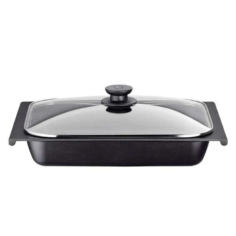 41x29 cm - Pintinox Efficient Cuociforno Rettangolare In Alluminio Con Coperchio Popolare
