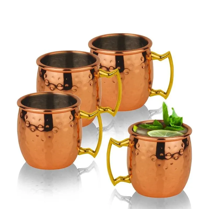 Promozione Esclusiva 6 cl - Paderno Moscow Mule Mug In Acciaio Inox Set 4 Pz