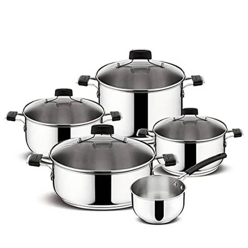 Lagostina Tempra Set Pentole In Acciaio Inox - Set 9 Pz Occasione Imperdibile