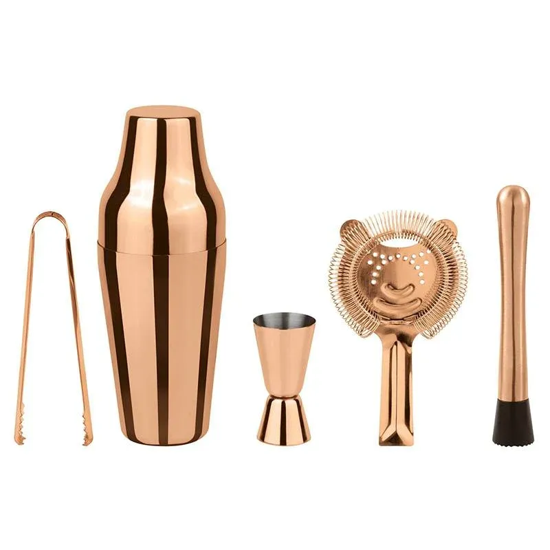 Ultimissimo Modello Paderno Parisienne Set Mixology In Acciaio Inox Set 5 Pz