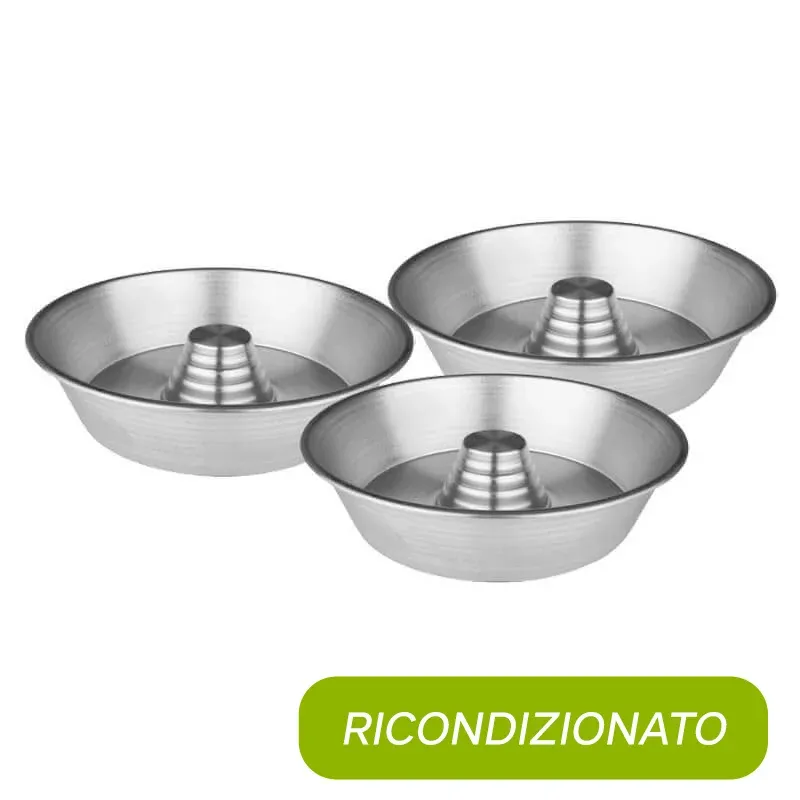 Ultime Pezzi Pentalux Tris Stampi Forno Per Ciambelle In Alluminio Ricondizionate Grado A - Set 3 Pz