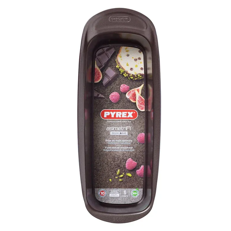 30x11 cm - Pyrex Asimetria Stampo Crostata Rettangolare Antiaderente Spedizione Espresso