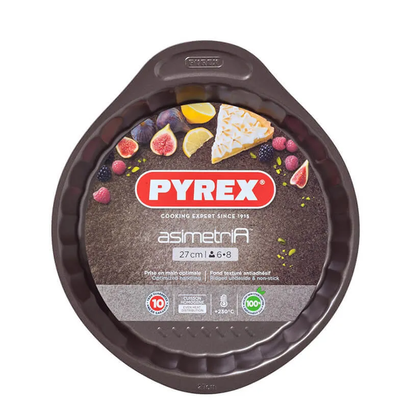 Pyrex Asimetria Stampo Crostata Rotonda Antiaderente Nuova Collezione