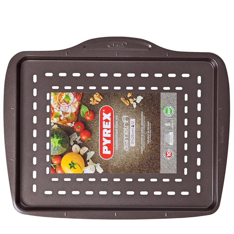 37x29 cm - Pyrex Asimetria Teglia Pizza Rettangolare Antiaderente Esclusivo