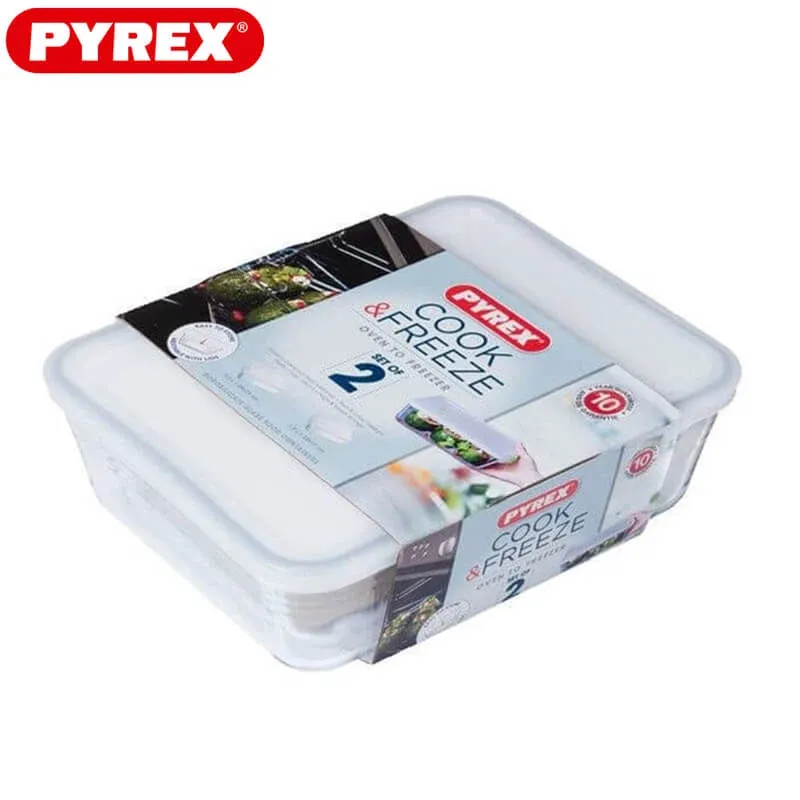 Pyrex Cook & Freeze Contenitore Per Alimenti Rettangolare In Vetro Borosilicato - Set 2 Pz Acquista Ora