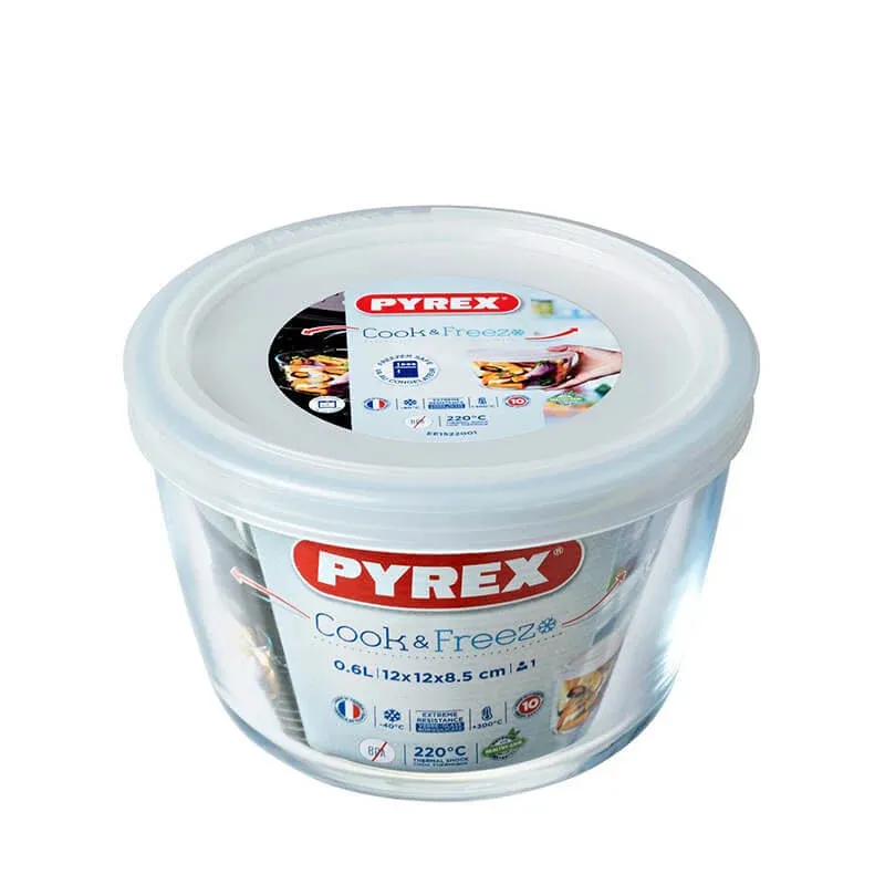 Pyrex Cook & Freeze Contenitore Per Alimenti Rotondo In Vetro Borosilicato Pagamento Sicuro