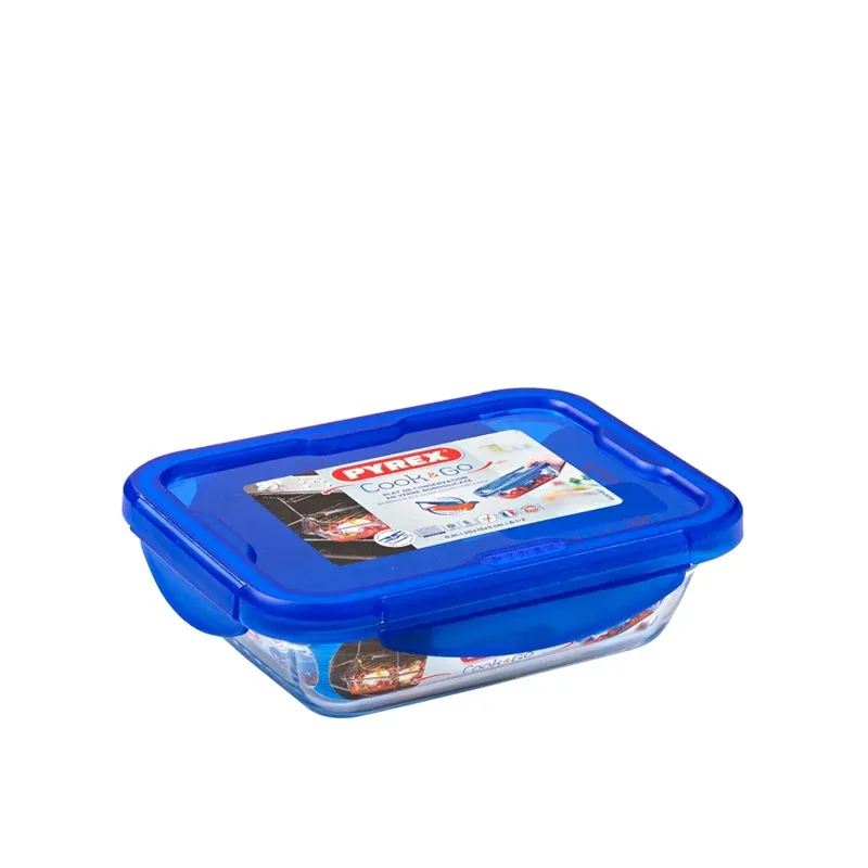 Pyrex Cook & Go Contenitore Per Alimenti Ermetico Rettangolare In Vetro Borosilicato Non Perdere