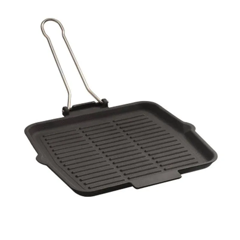 24x24 cm - Paderno Bistecchiera Grill Quadrata In Ghisa Smaltata Bestseller