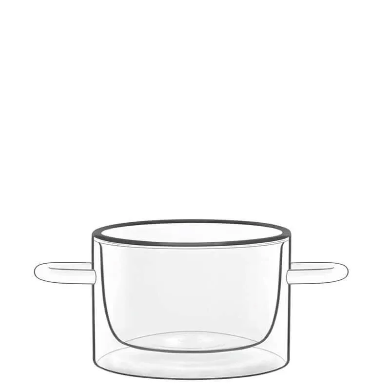 Saldi 12 cl - Bormioli Luigi Thermic Glass Contenitore Ermetico Rotondo In Vetro Termico - Set 2 Pz