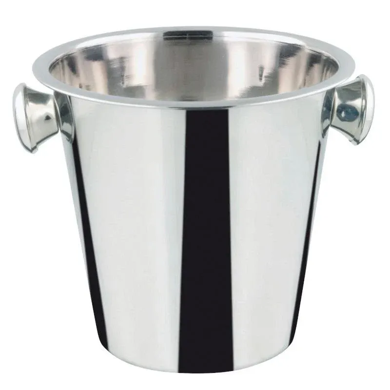 Nuovo Arrivo Ø 20 x H 21 cm - Ilsa Secchiello Champagne Con Pomoli In Acciaio Inox