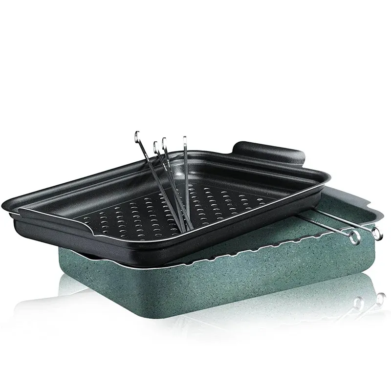 32x24 cm - Bialetti Aeternum Rostiera Rettangolare Antiaderente In Alluminio Compra Online