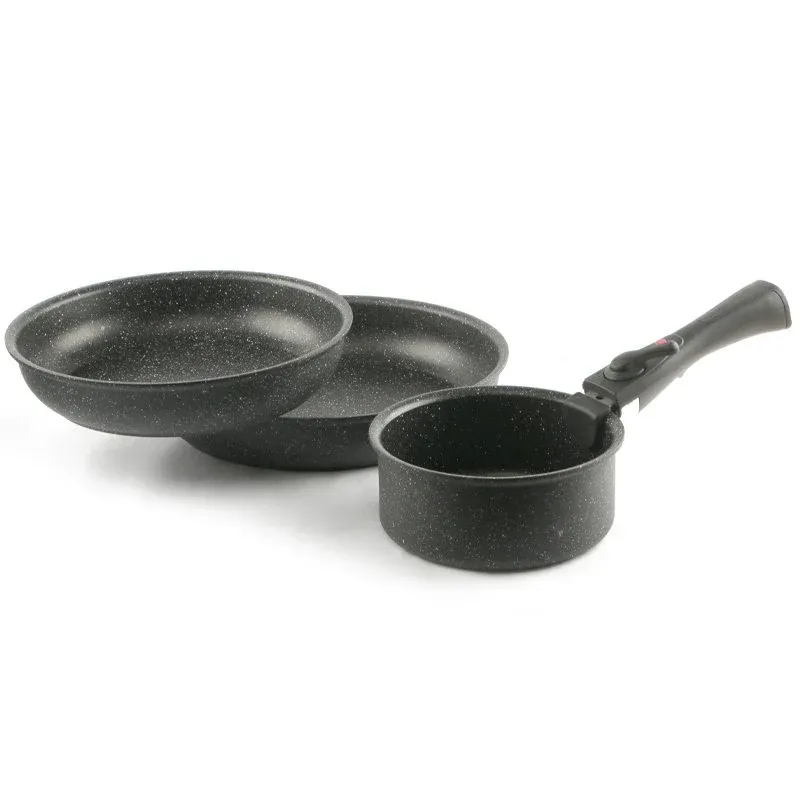 Vendita Finale Ballarini Bolzano Set Padelle Antiaderente In Alluminio Con Manico Removibile - Set 4 Pz