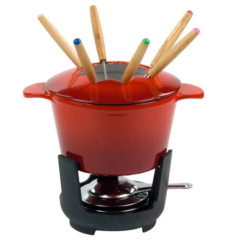 Nuovo Arrivo Ilsa Normandie Set Fonduta In Ghisa - Set 10 Pz