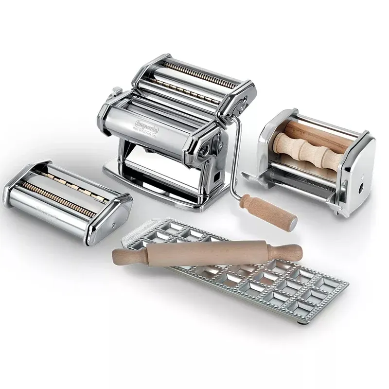 Imperia La Fabbrica Della Pasta Macchina per la Pasta In Acciaio Con Accessori - Set 3 Pz Ordina Subito
