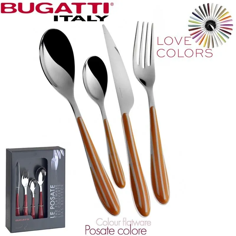 Bugatti Zebra Servizio Posate Acciaio Inox e ABS - Set 24 Pz Promo Stagionale