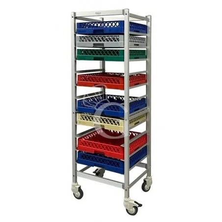 Carrello Portacestelli inox L 520 mm x P 580 mm x H 1700 mm Offerta Lampo
