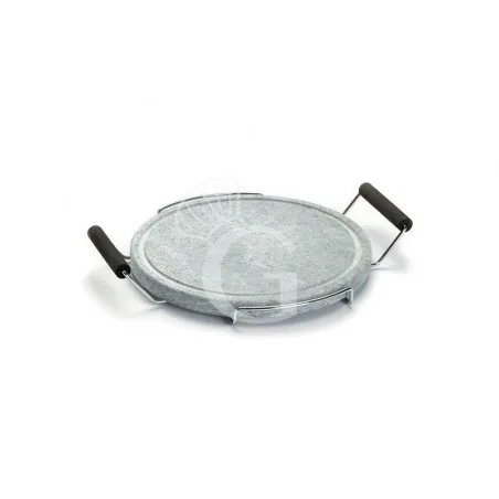 Prezzo Scontato Pietra ollare rotonda telaio cromato manici faggio Ø 300 mm